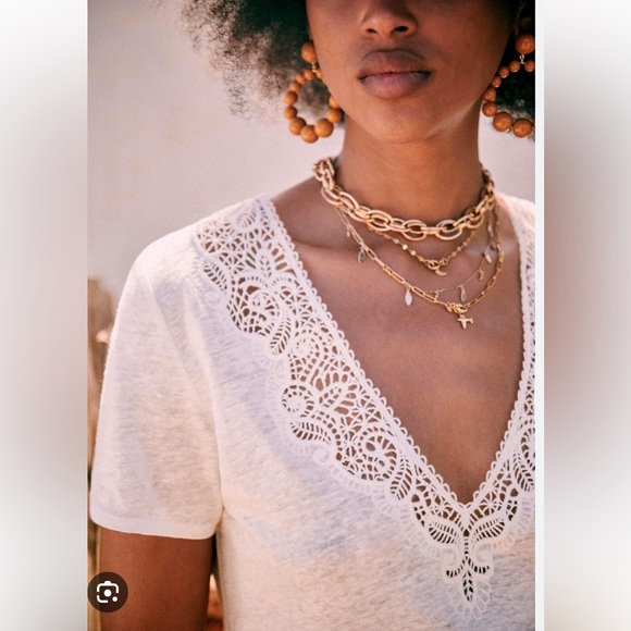 Sezane Tops - Sezane Mina T-Shirt 100% Linen